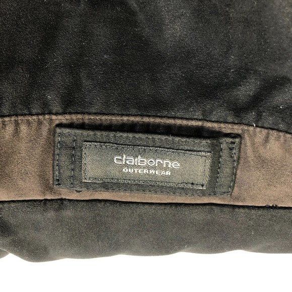 Claiborne Black W/ Brown Collar Suede Jacket 2XL - Picture 4 of 13